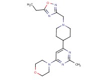 4-(6-{1-[(5-ethyl-1,2,4-oxadiazol-3-yl)methyl]-4-piperidinyl}-2-methyl-4-pyrimidinyl)morpholine