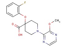 4-(2-fluorophenoxy)-1-(3-methoxypyrazin-2-yl)piperidine-4-carboxylic acid
