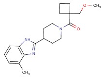 2-(1-{[1-(methoxymethyl)cyclobutyl]carbonyl}piperidin-4-yl)-4-methyl-1H-benzimidazole