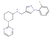 N-{[1-(2-fluorophenyl)-1H-pyrazol-4-yl]methyl}-1-(2-pyrimidinyl)-3-piperidinamine