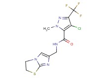 4-chloro-N-(2,3-dihydroimidazo[2,1-b][1,3]thiazol-6-ylmethyl)-1-methyl-3-(trifluoromethyl)-1H-pyrazole-5-carboxamide