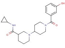 N-cyclopropyl-1'-(3-hydroxybenzoyl)-1,4'-bipiperidine-3-carboxamide