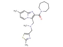1-[2-(1-azepanylcarbonyl)-7-methylimidazo[1,2-a]pyridin-3-yl]-N-methyl-N-[(2-methyl-1,3-thiazol-4-yl)methyl]methanamine