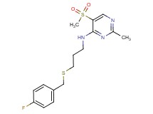 N-{3-[(4-fluorobenzyl)thio]propyl}-2-methyl-5-(methylsulfonyl)pyrimidin-4-amine