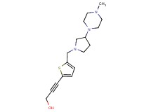3-(5-{[3-(4-methylpiperazin-1-yl)pyrrolidin-1-yl]methyl}-2-thienyl)prop-2-yn-1-ol