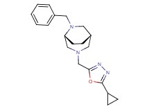 (1S*,5R*)-6-benzyl-3-[(5-cyclopropyl-1,3,4-oxadiazol-2-yl)methyl]-3,6-diazabicyclo[3.2.2]nonane