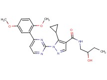 5-cyclopropyl-1-[4-(2,5-dimethoxyphenyl)-2-pyrimidinyl]-N-(2-hydroxybutyl)-1H-pyrazole-4-carboxamide