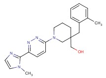 {3-(2-methylbenzyl)-1-[6-(1-methyl-1H-imidazol-2-yl)pyridazin-3-yl]piperidin-3-yl}methanol