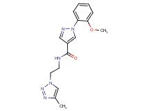 1-(2-methoxyphenyl)-N-[2-(4-methyl-1H-1,2,3-triazol-1-yl)ethyl]-1H-pyrazole-4-carboxamide