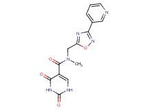 N-methyl-2,4-dioxo-N-{[3-(3-pyridinyl)-1,2,4-oxadiazol-5-yl]methyl}-1,2,3,4-tetrahydro-5-pyrimidinecarboxamide