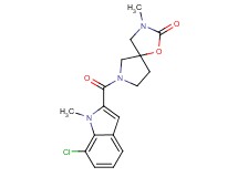 7-[(7-chloro-1-methyl-1H-indol-2-yl)carbonyl]-3-methyl-1-oxa-3,7-diazaspiro[4.4]nonan-2-one