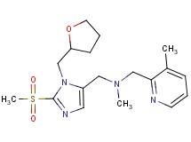 N-methyl-1-(3-methyl-2-pyridinyl)-N-{[2-(methylsulfonyl)-1-(tetrahydro-2-furanylmethyl)-1H-imidazol-5-yl]methyl}methanamine