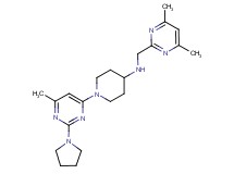 N-[(4,6-dimethylpyrimidin-2-yl)methyl]-1-(6-methyl-2-pyrrolidin-1-ylpyrimidin-4-yl)piperidin-4-amine