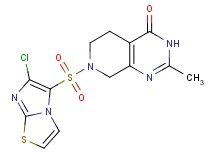 7-[(6-chloroimidazo[2,1-b][1,3]thiazol-5-yl)sulfonyl]-2-methyl-5,6,7,8-tetrahydropyrido[3,4-d]pyrimidin-4(3H)-one
