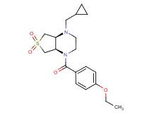 (4aR*,7aS*)-1-(cyclopropylmethyl)-4-(4-ethoxybenzoyl)octahydrothieno[3,4-b]pyrazine 6,6-dioxide
