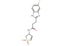 N-(1,1-dioxido-2,3-dihydro-3-thienyl)-3-(5-fluoro-1H-benzimidazol-2-yl)propanamide