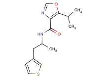 5-isopropyl-N-[1-methyl-2-(3-thienyl)ethyl]-1,3-oxazole-4-carboxamide