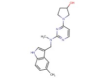 1-(2-{methyl[(5-methyl-1H-indol-3-yl)methyl]amino}pyrimidin-4-yl)pyrrolidin-3-ol