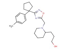 3-[1-({3-[1-(4-methylphenyl)cyclopentyl]-1,2,4-oxadiazol-5-yl}methyl)-2-piperidinyl]-1-propanol