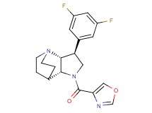 (2R*,3S*,6R*)-3-(3,5-difluorophenyl)-5-(1,3-oxazol-4-ylcarbonyl)-1,5-diazatricyclo[5.2.2.0~2,6~]undecane