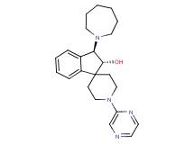 (2R*,3R*)-3-(1-azepanyl)-1'-(2-pyrazinyl)-2,3-dihydrospiro[indene-1,4'-piperidin]-2-ol