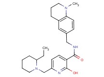 6-[(2-ethyl-1-piperidinyl)methyl]-2-hydroxy-N-[(1-methyl-1,2,3,4-tetrahydro-6-quinolinyl)methyl]nicotinamide