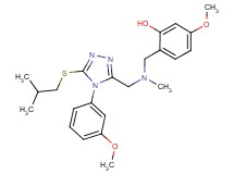 2-{[{[5-(isobutylthio)-4-(3-methoxyphenyl)-4H-1,2,4-triazol-3-yl]methyl}(methyl)amino]methyl}-5-methoxyphenol