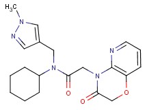N-cyclohexyl-N-[(1-methyl-1H-pyrazol-4-yl)methyl]-2-(3-oxo-2,3-dihydro-4H-pyrido[3,2-b][1,4]oxazin-4-yl)acetamide