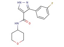 3-(3-fluorophenyl)-N-(tetrahydro-2H-pyran-4-yl)-1H-pyrazole-4-carboxamide