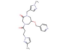 1-[(1-methyl-1H-pyrazol-4-yl)methyl]-4-[3-(3-methyl-1H-pyrazol-1-yl)propanoyl]-6-(4-pyridinylmethoxy)-1,4-diazepan-2-one
