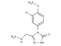 4-(3-chloro-4-methoxyphenyl)-5-[(methylamino)methyl]-2,4-dihydro-3H-1,2,4-triazol-3-one