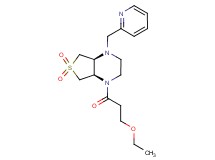 (4aS*,7aR*)-1-(3-ethoxypropanoyl)-4-(2-pyridinylmethyl)octahydrothieno[3,4-b]pyrazine 6,6-dioxide