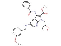 methyl 3-(benzoylamino)-5-[(3-methoxybenzyl)amino]-1-(tetrahydro-2-furanylmethyl)-1H-pyrrolo[2,3-b]pyridine-2-carboxylate