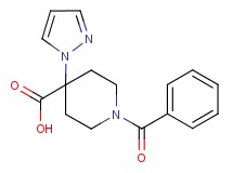 1-benzoyl-4-(1H-pyrazol-1-yl)piperidine-4-carboxylic acid