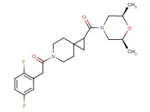 6-[(2,5-difluorophenyl)acetyl]-1-{[(2R*,6S*)-2,6-dimethyl-4-morpholinyl]carbonyl}-6-azaspiro[2.5]octane