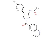N-[(3S*,4R*)-4-(4-methylphenyl)-1-(quinolin-6-ylcarbonyl)pyrrolidin-3-yl]acetamide