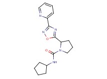 N-cyclopentyl-2-[3-(2-pyridinyl)-1,2,4-oxadiazol-5-yl]-1-pyrrolidinecarboxamide