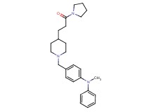 N-methyl-4-({4-[3-oxo-3-(1-pyrrolidinyl)propyl]-1-piperidinyl}methyl)-N-phenylaniline