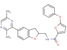 N-{[5-(3,6-dimethyl-2-pyrazinyl)-2,3-dihydro-1-benzofuran-2-yl]methyl}-5-phenoxy-2-furamide