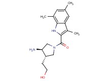 2-{rel-(3S,4R)-4-amino-1-[(3,5,7-trimethyl-1H-indol-2-yl)carbonyl]-3-pyrrolidinyl}ethanol hydrochloride