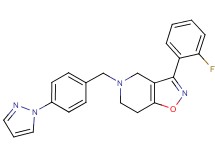 3-(2-fluorophenyl)-5-[4-(1H-pyrazol-1-yl)benzyl]-4,5,6,7-tetrahydroisoxazolo[4,5-c]pyridine