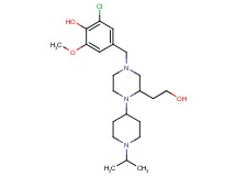 2-chloro-4-{[3-(2-hydroxyethyl)-4-(1-isopropyl-4-piperidinyl)-1-piperazinyl]methyl}-6-methoxyphenol