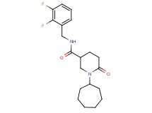 1-cycloheptyl-N-(2,3-difluorobenzyl)-6-oxo-3-piperidinecarboxamide
