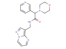 2-(4-morpholinyl)-N-(pyrazolo[1,5-a]pyrimidin-3-ylmethyl)-2-(3-pyridinyl)acetamide