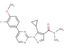 5-cyclopropyl-1-[4-(3-fluoro-4-methoxyphenyl)-2-pyrimidinyl]-N,N-dimethyl-1H-pyrazole-4-carboxamide