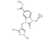 methyl 1-(cyclopropylmethyl)-3-[(1,3-dimethyl-1H-pyrazol-4-yl)methyl]-2-oxo-2,3-dihydro-1H-benzimidazole-5-carboxylate