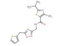 2-isopropyl-4-methyl-N-{[5-(2-thienylmethyl)-1,2,4-oxadiazol-3-yl]methyl}-1,3-thiazole-5-carboxamide