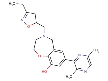 7-(3,6-dimethylpyrazin-2-yl)-4-[(3-ethyl-4,5-dihydroisoxazol-5-yl)methyl]-2,3,4,5-tetrahydro-1,4-benzoxazepin-9-ol