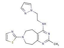 2-methyl-N-[2-(1H-pyrazol-1-yl)ethyl]-7-(1,3-thiazol-2-yl)-6,7,8,9-tetrahydro-5H-pyrimido[4,5-d]azepin-4-amine