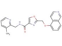2-[(5-isoquinolinyloxy)methyl]-N-[(3-methyl-2-pyridinyl)methyl]-1,3-oxazole-4-carboxamide